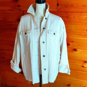 Cream corduroy Zara jacket. Size small. No imperfections. 100% cotton